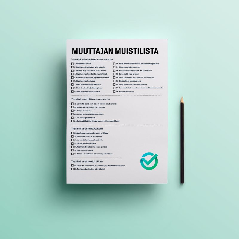 Muuttajan muistilista - To-do lista